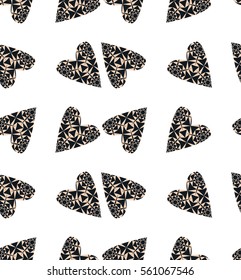 Pattern with hearts for wrapping paper, backgrounds, invitations, your personal design and etc.