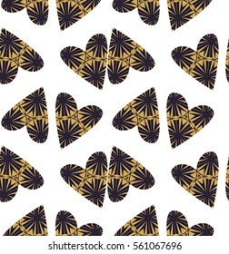 Pattern with hearts for wrapping paper, backgrounds, invitations, your personal design and etc.