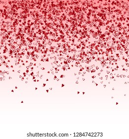 Pattern with hearts.Hearts fall from top to bottom. Valentine's day background.Vector illustration