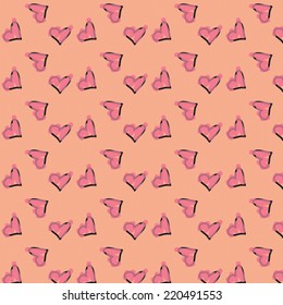 pattern with hearts.Vector illustration