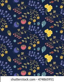 Pattern "Hello Autumn" in vector graphic images on a white background