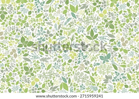 A pattern of herbs covering the entire front.