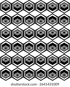 pattern hexagon pattern inside which there is a ring
