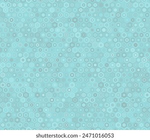 Pattern of hexagon shapes. Simple stacked hexagons. Blue color tones. Hexagon shapes. Tileable pattern. Seamless vector illustration.