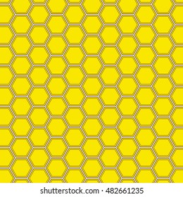 pattern hexagon yellow on white background