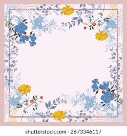 Diseño de motivo de flores de hijab
