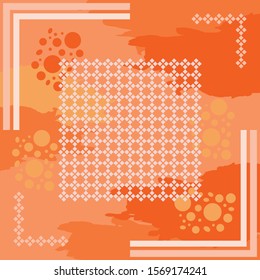 Pattern of hijab motif design with abstract design. pastel color. Silk scarf pattern vector design inspiration