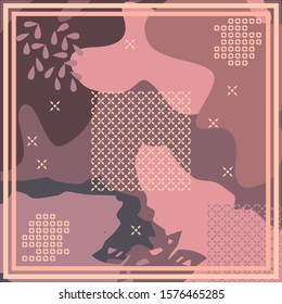 Pattern of hijab motif design with abstract design. pastel color. Silk scarf pattern vector design inspiration