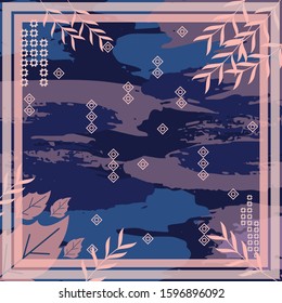 Pattern of hijab motif design with abstract design. Silk scarf pattern vector design inspiration