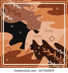 Pattern of hijab motif design with abstract foliage design. Silk scarf pattern vector design inspiration