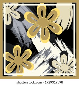 pattern of hijab motif design with abstract design. Silk scarf pattern vector design inspiration