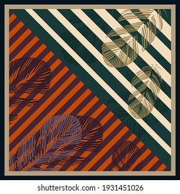 pattern of hijab motif design with abstract design. Silk scarf pattern vector design inspiration