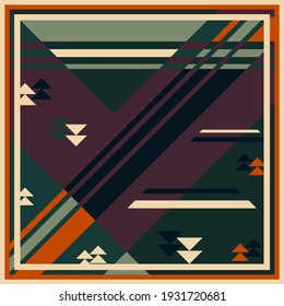 pattern of hijab motif design with abstract design. pastel color. Silk scarf pattern vector design inspiration