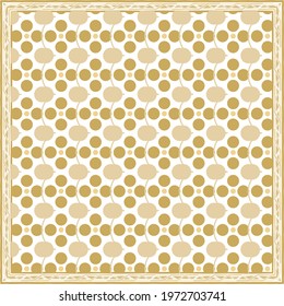 Pattern of hijab motif design with abstract foliage design. Silk scarf pattern vector design inspiration