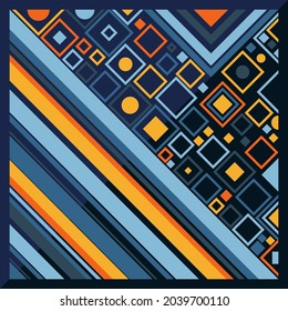 pattern of hijab motif design with abstract design. Silk scarf pattern vector design inspiration