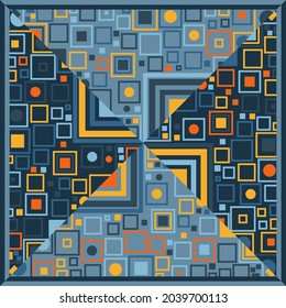 pattern of hijab motif design with abstract design. Silk scarf pattern vector design inspiration