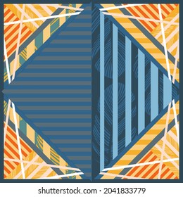 pattern of hijab motif design with abstract design. Silk scarf pattern vector design inspiration