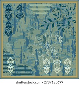 pattern hijab motif design abstract foliage