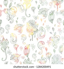 Pattern hindu ornament surface design. Etnic hand drawn elements.