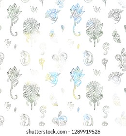 Pattern hindu ornament surface design. Etnic hand drawn elements.