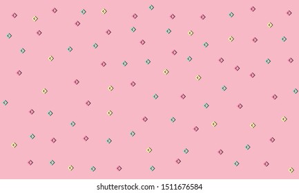 Pattern Hipster Abstract and Form Geometric Line Shapes fashion style seamless Pink background banner poster vector design. 