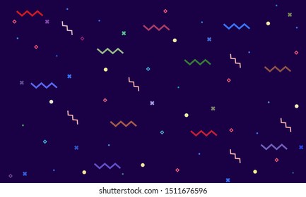 Pattern Hipster Abstract and Form Geometric Line Shapes fashion style seamless background banner poster vector design. 