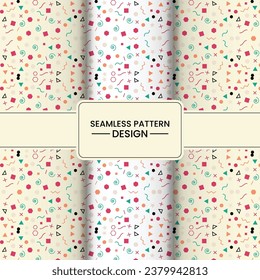 Pattern Hipster Abstract Form geometric line shapes. fashion-style seamless background.