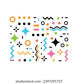 Pattern hipster abstract vector illustration. Form geometric line shapes. Fashion style design concept on white background.