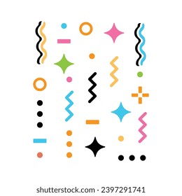 Pattern hipster abstract vector illustration. Form geometric line shapes. Fashion style design concept on white background.