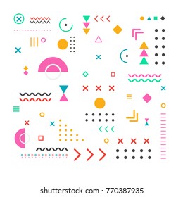 Pattern hipster abstract vector illustration. Form geometric line shapes. Fashion style design concept.
