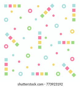 Pattern hipster abstract vector illustration. Form geometric circle and rectangle shapes. Fashion style design concept.