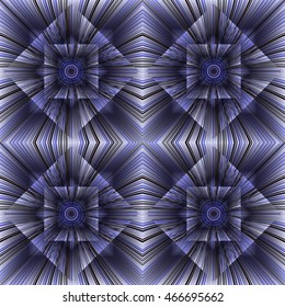 Pattern of the hollow striped cubes. Volumetric abstract background. 3D effect