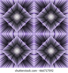 Pattern of the hollow striped cubes. Volumetric abstract background. 3D effect
