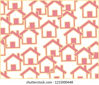 Pattern of home or house on white background for retail estate usuage purpose 5123