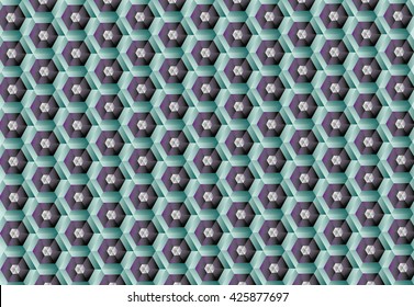 the pattern of honeycomb vector bee in form pentagons