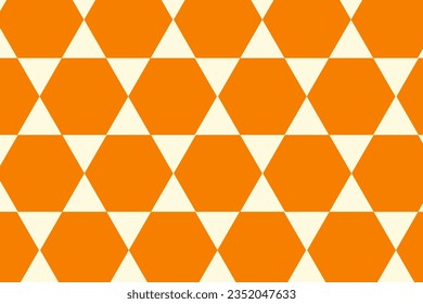 Pattern Honeycombs for Banner, Cover, Poster, Website, Placard, Advertising. 3D Abstract Background Orange Colors. Geometric Seamless Texture Hexagonal Mosaic. Vector illustration
