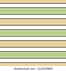 Pattern horizontal stripe seamless white, green and brown colour. Stripe pattern abstract vector for background or template.