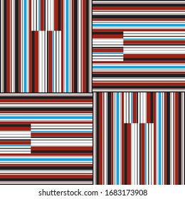 pattern with horizontal and vertical colored bands