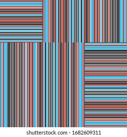pattern with horizontal and vertical colored lines