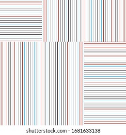 pattern with horizontal and vertical colored segments