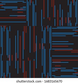 pattern with horizontal and vertical colored segments
