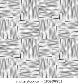 pattern with horizontal and vertical hand made black segments