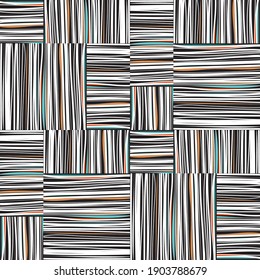 pattern with horizontal and vertical hand made colored lines
