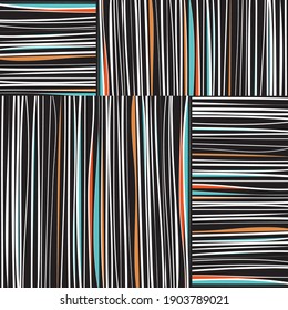 pattern with horizontal and vertical hand made colored lines