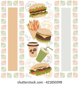 pattern Hot Dog and burger