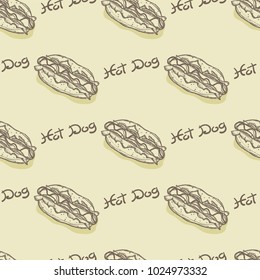 pattern hot dog drawing graphic background 