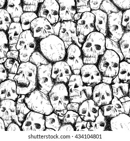 pattern of human skulls