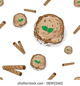 pattern ice cream Chocolate 