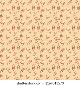 pattern ice cream gray background vector