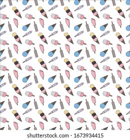 Pattern of ice cream, perfect to summer
